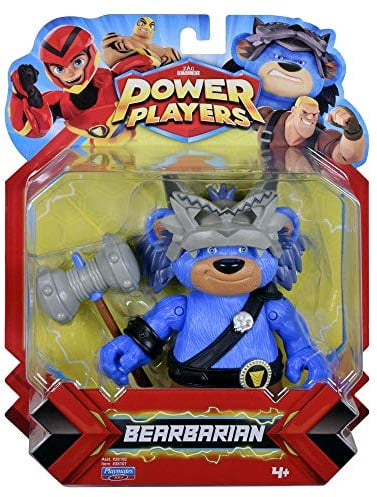 POWER PLAYERS Figur, 12 cm, Barbarour, 10 Gelenkpunkte & Zubehör, Spielzeug für Kinder ab 4 Jahren, PWW017