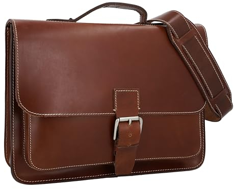 Gusti Gepäckträgertasche Leder - Bjarne R. Fahrradtasche Umhängetasche Lehrertasche Ledertasche Vintage Braun Leder