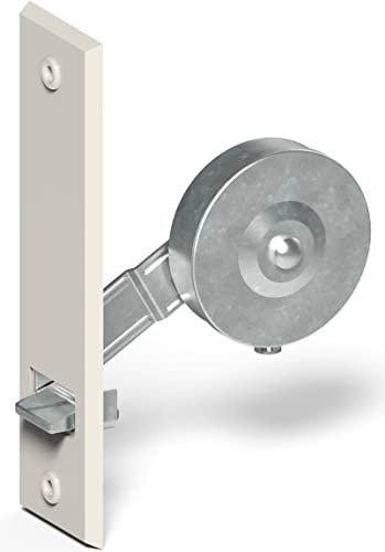 markiso® 1x Rollladen Gurtwickler Unterputz 105 mm Lochabstand [Made in Germany] mit Blende in Weiß, Aufwickler für Maxigurte bis 23 mm, Einlassgurtwickler