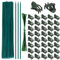 AIEX 40 Stück Orchideen Clips Schmetterling, Garten Klein Pflanzenclips Wand stäbe orchideenstab Kunststoff mit 40 Pflanzenstützen Pflanzenstäbe 40 Stück Metallic Twist Ties (38 cm)