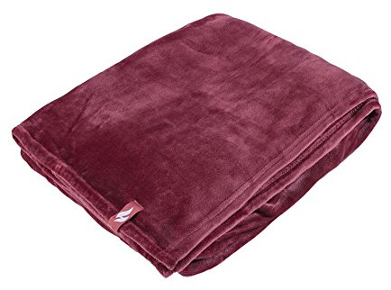 HEAT HOLDERS - Extra Soft Winter Warm 1.7 TOG Large Luxury Thermal Fleece Throw Blanket - 180 x 200 cm (One Size, Cherry)