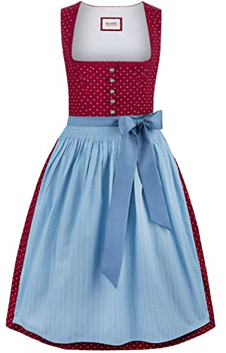 Stockerpoint Dam Dirndl Julina klänning, Bordeaux, Standard