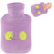 samply Hot Water Bottle with Hand Pocket Cover, 2L Hot Water Bag for Menstrual Cramps, Neck and Shoulder Pain Relief, Hot and Cold Compress, Hand Feet Warmer, Purple Monster