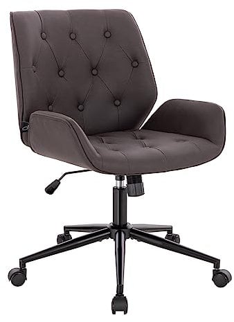 SVITA Gabriel Bürostuhl Schreibtischstuhl Vintage-Design Kunstleder Schwarz