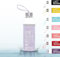 spar-home Glasflasche 500 ml - Trinkflasche Glas Wasserflasche Auslaufsicher Glas Flasche für Büro Sport Studium Schule Kindergarten (Lila)