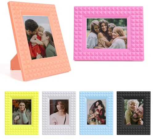 HIYQIN 2x3 Mini Photo Frame - 6 Pack Mini Plastic Picture Frame Compatible with Fujifilm Instax/Polaroid 2 x 3 Film - Fuji Instax Film Frame - Colorful