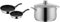 WMF Devil - Juego de 2 Sartenes Antiadherentes 24-28 cm, Sartén de Acero Inoxidable & Diadem Plus - Olla Baja 6.5 L Ø24 cm, Acero Inoxidable Cromargan, con Tapa de Cristal