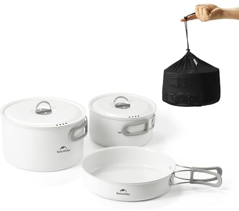 Naturehike Camping Topfset Geschirr Kochgeschirr Set Kochtopf für 3-6 Personen Zum Camping Outdoor Wandern Picknick BBQ