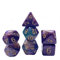 DND Würfel-Set für Dungeon und Dragons, 7 Stück, polyedrische Würfel, violett, blau, mit schwarzer Tasche