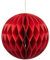 Magie di Natale Weihnachtskugel rot aus Papier Weihnachtsschmuck für Weihnachtsbaum (20 cm)