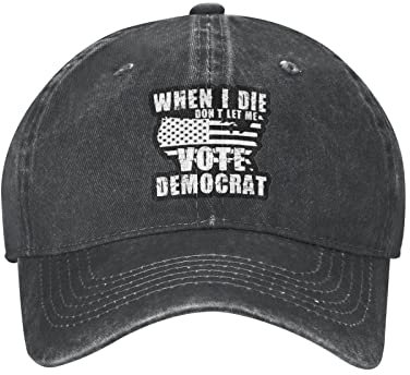 Snapback Cap Wenn Ich Sterbe, Darf Ich Nicht Für Die Demokraten Stimmen Sport Cap Einstellbare Baseball Kappe Unisex Baseball Cap Für Sommer Männer Erwachsene