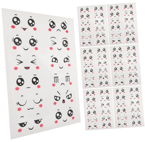 DIYEAH 10blätter Ostereier Gesichtsausdruck Aufkleber Lustige Selbstklebende Sticker Für Kreative Osterdekorationen Für Bastelprojekte