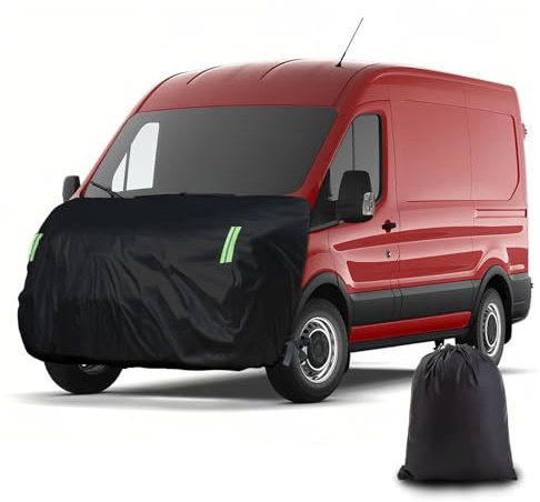 Opaltool Motorhaubenabdeckung für Van mit Reflektierenden Riemen | Motorhaubenschutz, Frontgrillschutz Insektensicher Nagetiersicher UV-Schutz