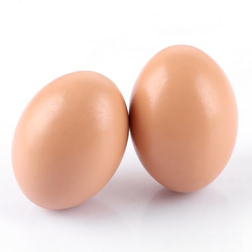 LDXDRU 40er-Set Holzeier Nesteier für Hühner, Eier Gipseier Legenester für Hühner, Ei aus Holz Perfekt für Hühnerställe & Legenester als Nesthilfe