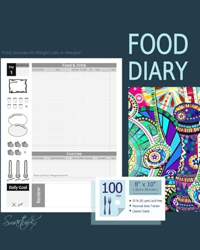 Food Diary: Journal and Planner to log Diet, with a Calorie Counter (A soft covered large notebook with 100 spacious daily record pages and more from our Inside Out range)