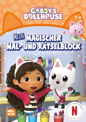 Gabby's Dollhouse: Mein magischer Mal- und Rätselblock: Mit vielen Rätseln und Ausmalseiten | Beschäftigungsblock für Kinder ab 3 Jahren