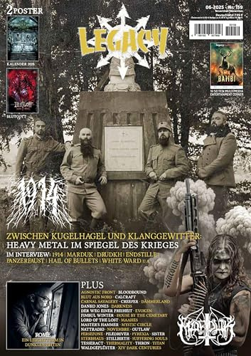 LEGACY MAGAZIN: THE VOICE FROM THE DARKSIDE: Ausgabe #159 (6/2025) mit Interview mit Dmytro Kumar von der Black-/Death-/Doom-Fraktion 1914