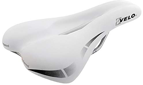 Velo Herren Sattel wide: channel-m, 270x175 mm, Weiß