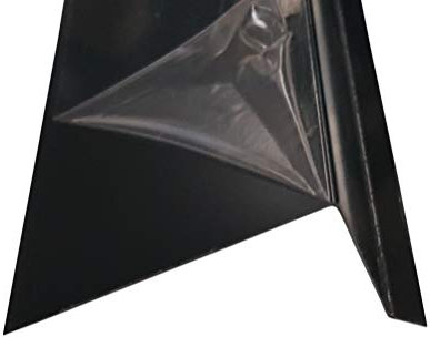 Ortgangblech Länge 200cm | Stahl verzinkt Anthrazit RAL7016 | Zuschnitt 100mm (A: 15mm + B: 40mm + C: 45mm) | Dachblech Winkelblech Kantblech