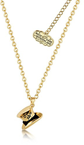 Disney Gold-Plated Alice in Wonderland Short Mad Hatter Necklace by Couture Kingdom