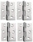 YOFASEN Bisagras Plegables de Acero Inoxidable - Bisagras Pequeñas Bisagra Gabinete Bisagra Grande Bisagras de Mueble, Plateado, 2.5 pulgada(59x35x1.2mm) - 4pcs