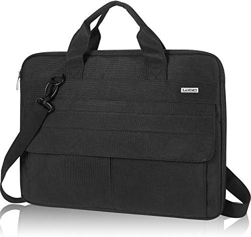 LANDICI Laptop Bag Case 13 13.3 14 inch with Shoulder Strap, Waterproof Computer Sleeve Cover for MacBook Air 13 M1/M2, Macbook Pro 13/14, Dell XPS 13, Acer Hp Chromebook 14, Black