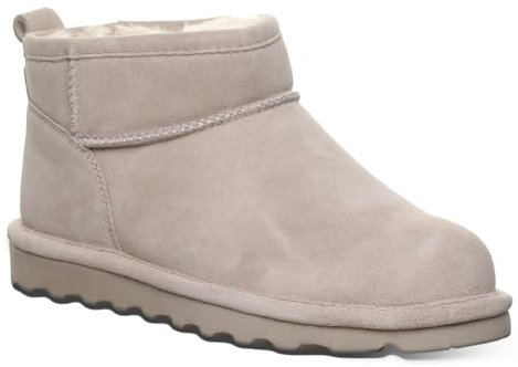 BEARPAW Women's Shorty Ankle Boot - Multiple Colors, Slip On, Comfortable Winter Boot, Mushroom, 6 UK