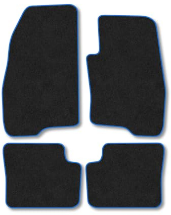 Fiat Grande Punto (2006-2013) Carpet Car Mats | Blue Edge Trim Tailored Fit Floor Mats Full Coverage Protection Accessories Easy Clean Anti Slip Made in the UK
