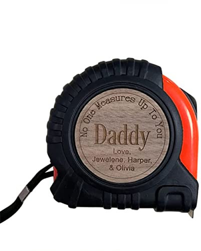 Personalisierte Maßband für Papa, Niemand misst Messband, Customized Vatertag Maßband, benutzerdefinierte gravierte einziehbare Maßband Geschenke für Opa, Schritt Dad, Dad