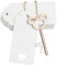 Portachiavi apribottiglie per matrimonio, bomboniera decorativa, 52 pezzi, scheletro vintage, set per feste in metallo, portachiavi per compleanno, piccolo biglietto retrò, accessorio per collana per