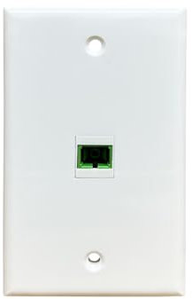 BEEOFICEPENG Plaque murale en fibre optique 1 port SC Simplex Plaque murale en fibre de verre Plaque murale optique sans support de montage à 1 vitesse, B