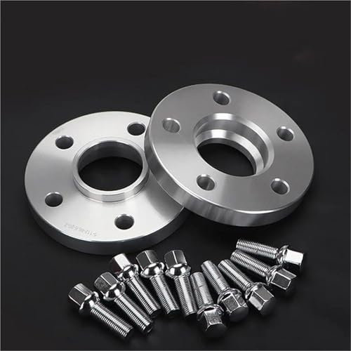 ZWBHNB Auto-Rad-Distanzstücke Für Audi-Q5 (8R) A6 (C6) A6 Für Avant (4G5, C7) A7 A8 A4 (B8) A5 Hubcentric Schmiederäder Spacer Hub Spacer Spurverbreiterungen distanzscheiben(Silber 12mm)
