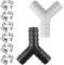 Washing Machine Waste Splitter,2 Pcs Dual Waste Pipe Connector for Washing Machine and Dishwasher, Includes 6 Clamp, Easy Installation for Home and Small Business Use
