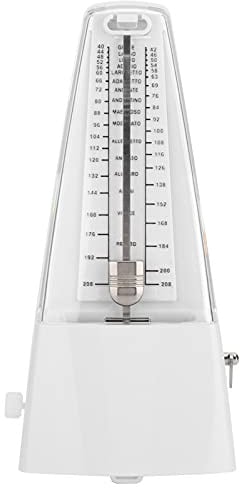 MUNEFE Mechanical Metronome, Seikos Metronome, Music Metronome, Suitable for Establishing Accurate Music Timing (Black) (White)