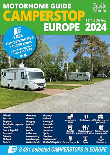 Motorhome guide Camperstop Europe 2024 30 countries GPS