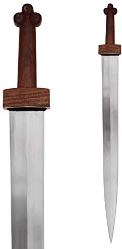 Battle-Merchant Republikanisches Gladius Hispaniensis aus Delos | Dekorative Römische Schwert Replik für Reenactment & Historische Darstellungen, Ausstellungsstück, Römer, Legionär, ab 18
