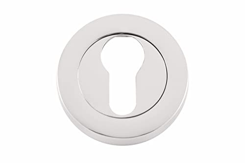 Eclipse 31163 Circular Escutcheon Cover for Euro Profile Cylinder in Polished Chrome Finish