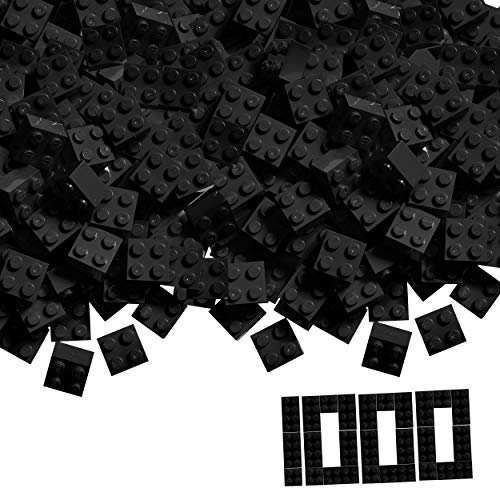 Simba 104114120 - Blox, 1000 Schwarze Bausteine für Kinder ab 3 Jahren, 4er Steine, im Karton, vollkompatibel mit vielen Anderen Herstellern