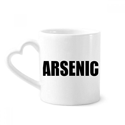 beatChong Arsenic Element Name Chemistry Coffee Mugs Pottery Ceramic Cup With Heart Handle 12oz Gift