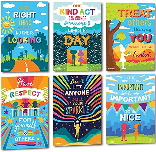 Póster de Sproutbrite para decoración de aula, educativo, inspirador, pensamiento de crecimiento y empatía para profesores, estudiantes, paquete de 6 pósteres