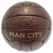Manchester City FC Retro Leder Heritage Fußball (Einheitsgröße) (Braun)