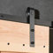 Kit de puerta corrediza de granero de 7.5FT / 228cm, Kit de riel negro para puerta de granero resistente, puerta de madera individual, percha en forma de J