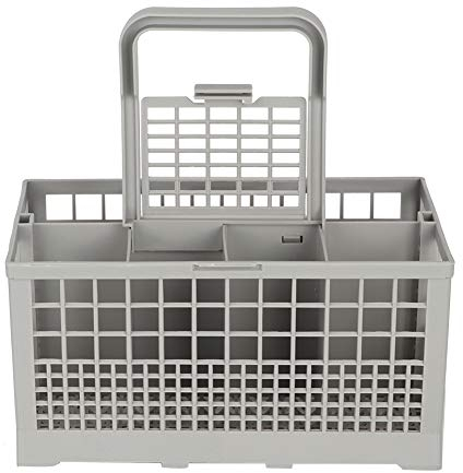 Genericer Universal Dishwasher Cutlery Basket, 8 Compartments, Grey, ABS Material, Suitable for 99% Full-Size Dishwashers, With Handle