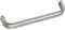 OBF-Online-Discount 08 8356 47 Grimme Schubladengriff Ansar Möbelgriff, Breite 200mm Schrankgriff Aluminium natur eloxiert, Silber, Lochabstand 192 mm