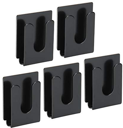 Metall-Mikrofon-Aufhänger-Halterhaken, Universal-Mikrofon-Aufhängeclip, Mikrofon-Aufhänger-Halterung mit Ersatz-Kleberückseite, 5 Stück für YAESU, für Kenwood, für