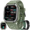 LWEARKD Smartwatch Herren mit Telefonfunktion, 1,8 Touchscreen Wasserdicht Militärische Sportuhr mit Blutdruckmessung, Schrittzähler, Herzfrequenz, 30 Sportmodi Fitnessuhr für iOS Android (Grün)