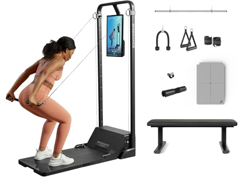 Speediance Smart Home Gym System, Gym Monster Multifunktionale Smith Maschine Home Gym Power Cage, Tragbare Kabelmaschine für Home Workout, Ganzkörper-Krafttraining Fitness Übungsgerät