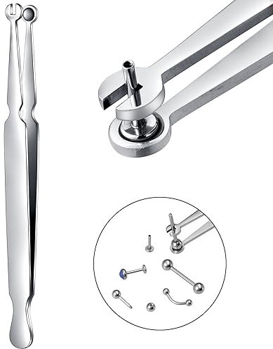 DJCIW Multi-Purpose Piercing Clamp Tool,Piercing Removal Tool-Perfect to Change and Remove Cartilage,Lip and Nose Jewelry Remove Ball Back Earrings