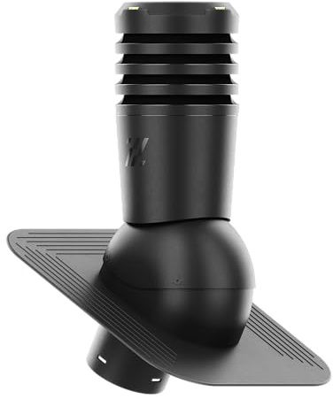 ROOFIVENT IVENT ECO Roof Vent 6 for Shingle Or Slate Roof for Kitchen Bathroom Dryer Black