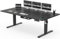 Devoko Scrivania Elettrica Regolabile in Altezza 200 x 80 cm, Scrivania da In Piedi Elettrica con Porte di Ricarica USB A, Tavolo da Computer Mobile con Gestione dei Cavi e Ruote a 360° (Nero)